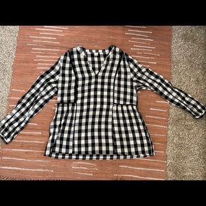 Gingham Long Sleeve Top